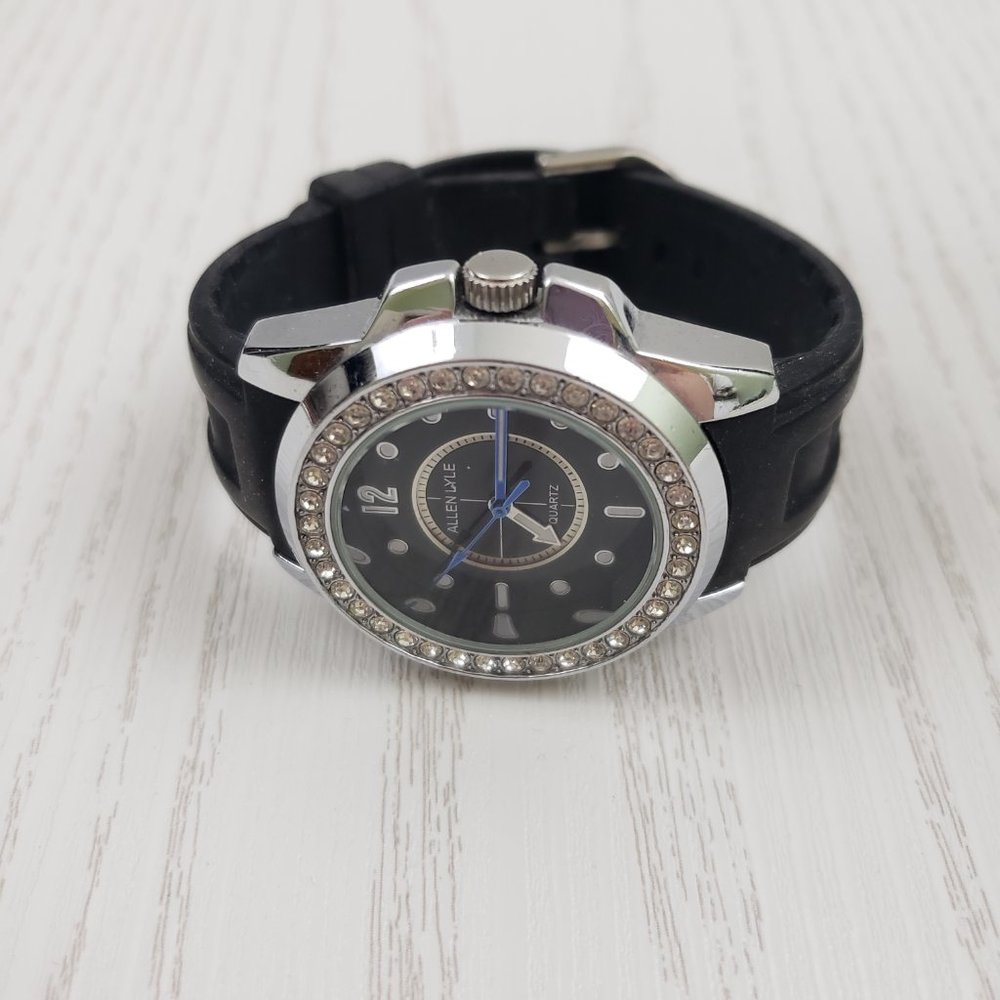 Allen Lyle Black Silicone Round Face Watch Crystal - Picture 3 of 7